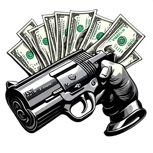 Cash Sprayer Shooting Out Cash