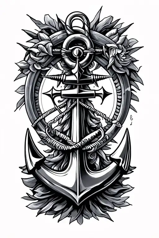 Anchor And Compass Poseidon Forearm