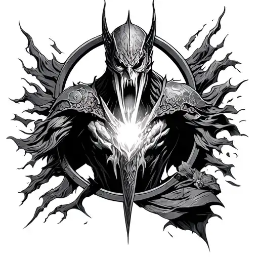 Very Aggressive Sauron Looking At The Ring Of Power