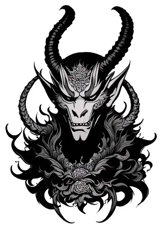 Japanese Demon In The Mask Of Hanya