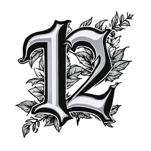 Letter A With The Number 12