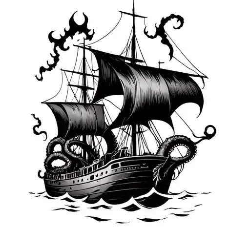 Kraken Under A Burning Ship