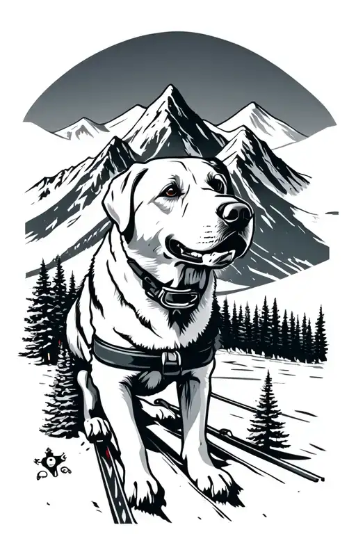 Mountains Skiing Compass Labrador Retriever Dates Trees Chairlift