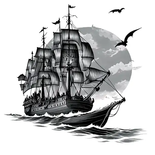 Harry Potter Castle Flitting With Boat Sailing Towards And Always Stymble