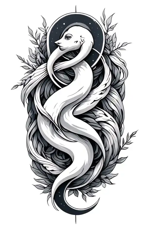 Aquairus Zodiac Sign Intertwined