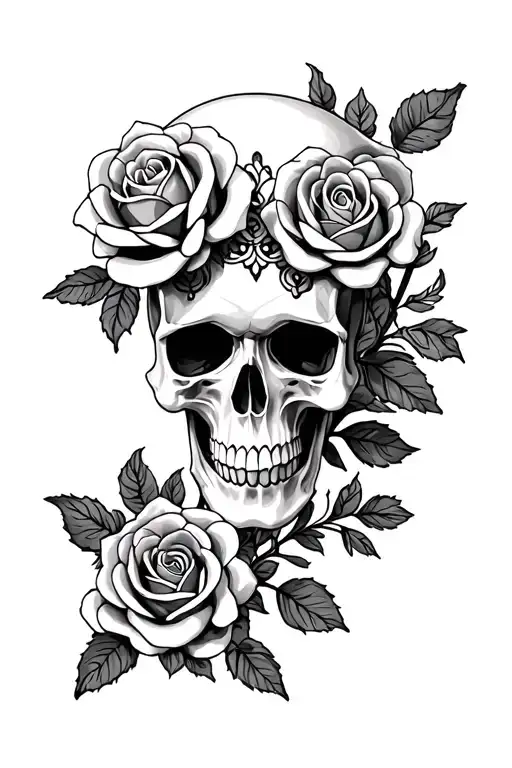 Lace Skull Roses Locket