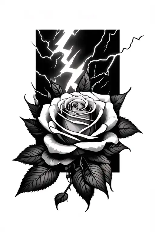 Rose And Lightning