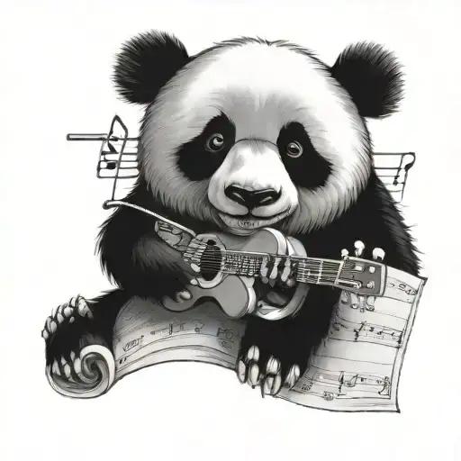 Panda And Music Sheet