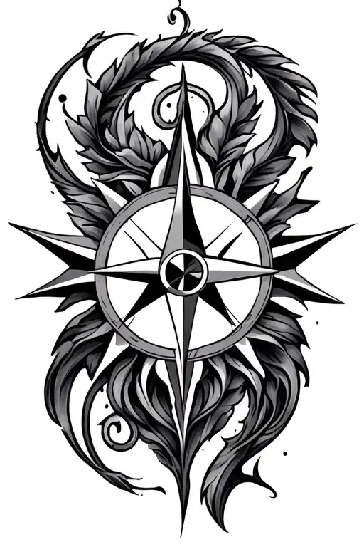 Intricate Compass Rose
