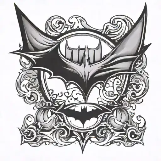 Batman Symbol With Batmans Head