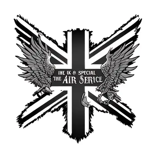 Uk Special Air Service Union Jack With The Uk Special Air Service