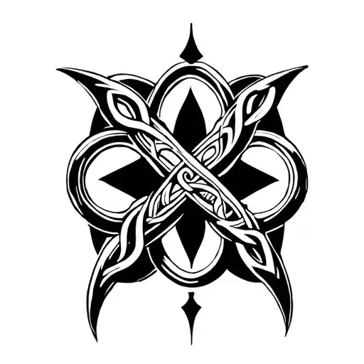 Mix Of Cuban And Celtic Heritage Symbol Hidden