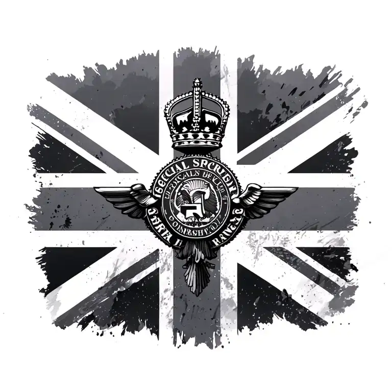 Uk Special Air Service Union Jack Flag Background