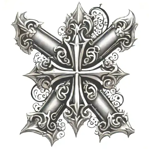 Chrome Heart Cross With Castro On It