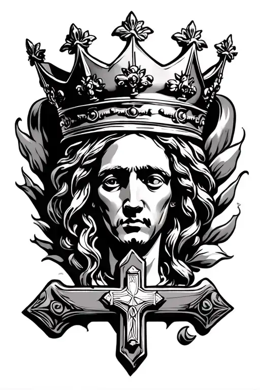Crown With A Crucifix Below