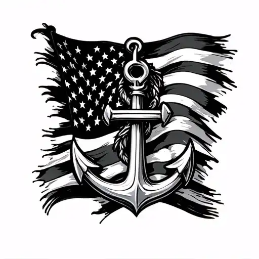 American Flag Anchor