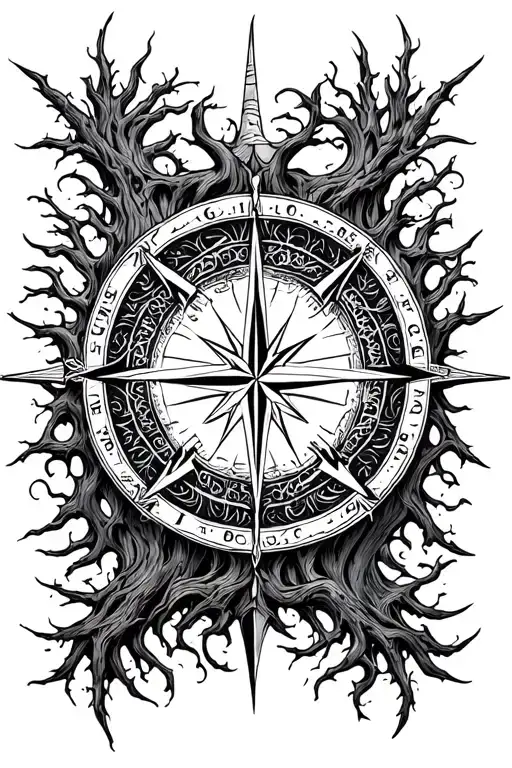 Tree Of Life Compass Rose