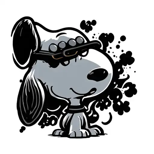 Snoopy With A Cyber Sigilism Style