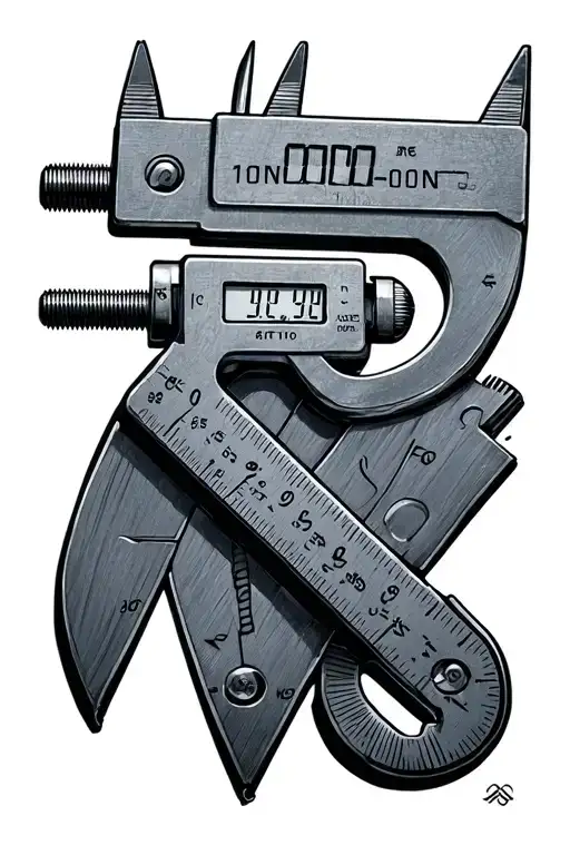 Micrometer And Caliper Crossed