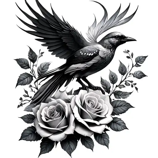 Fenix Bird And Roses