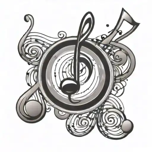 Round Musical Notes Floating