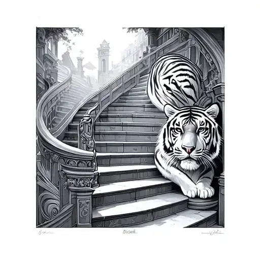 Tiger And Dream C Escher Staircase