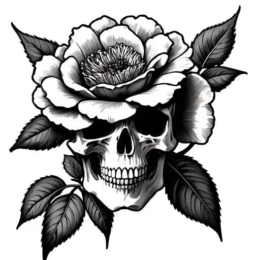 Cherokee Rose With Skull