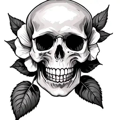 Cherokee Rose With Skull