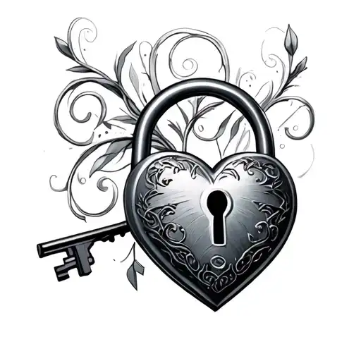 Lock And Key Heart Shaped Lock