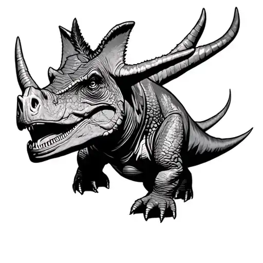 Triceratops Doing O Ring Gymnatsics