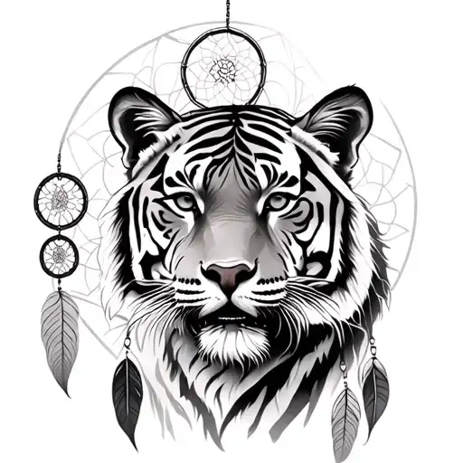 Tiger And Dream Catcher