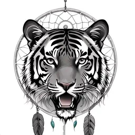 Tiger And Dream Catcher