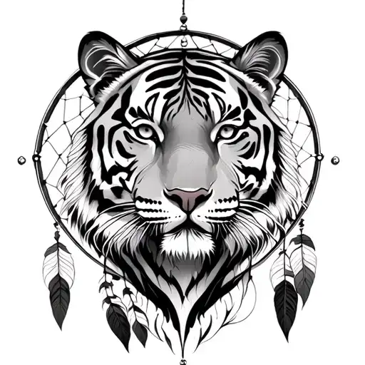Tiger And Dream Catcher