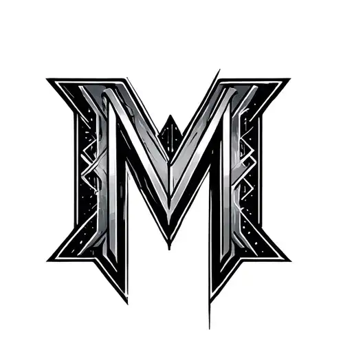 Cybersigilism Tattoo Forearm Design With Letter M