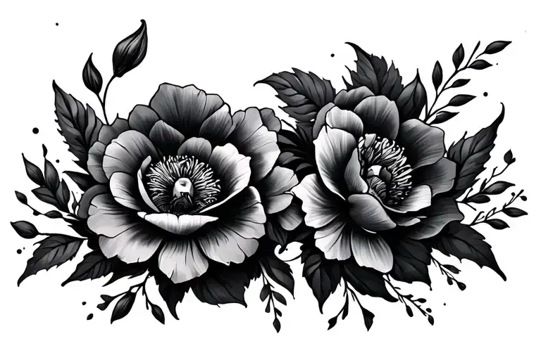 Tanisha Tattoo With Flowers Intertwined