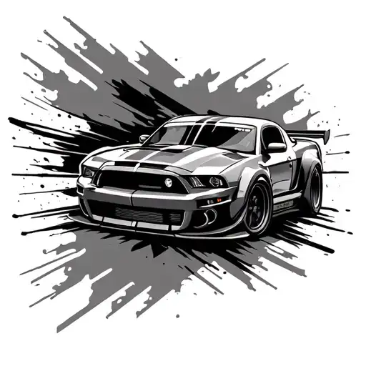 Cross With Sports Car Racing