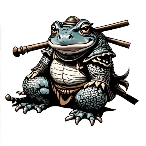 Toad Samurai Sitting