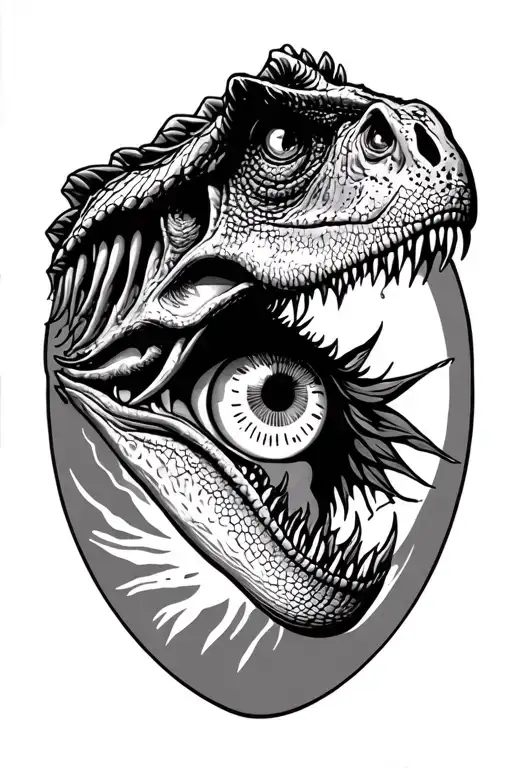 All-seeing Eye And Dinosaur
