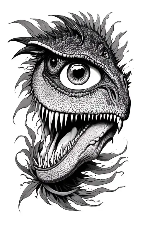 All-seeing Eye And Dinosaur