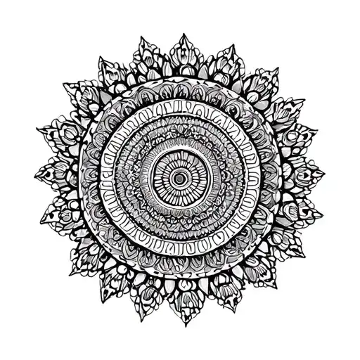 Mandala On Glutes Shaped Like P