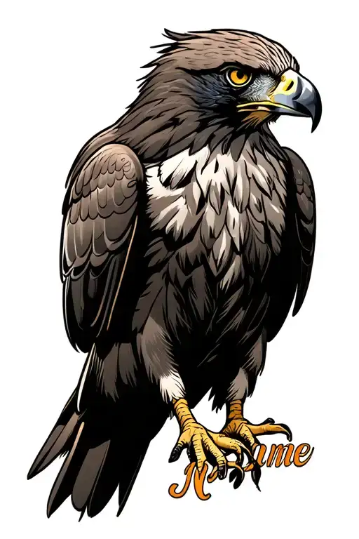 Hawk With Name Written