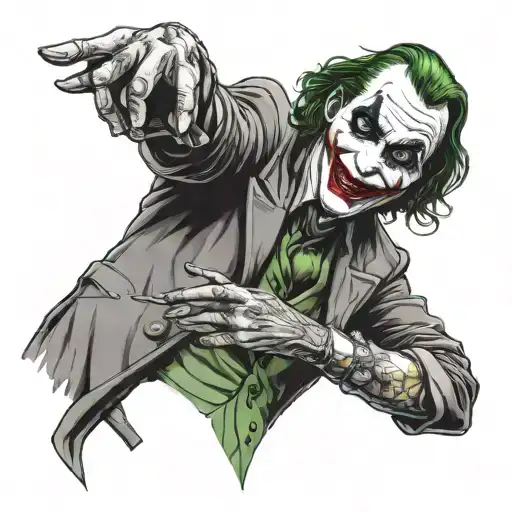 Joker Holding Up 4 Fingers
