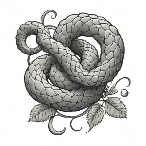 Raspberry Circled Around A Snake Wrapped