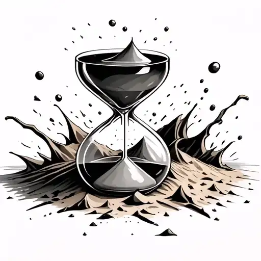 Hour Glass Broke Sand Falling