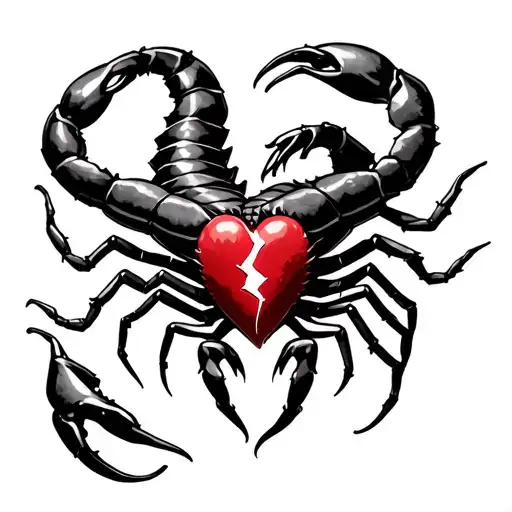 Scorpion Guarding A Broken Heart