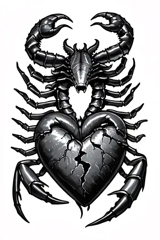 Scorpion Guarding A Broken Heart