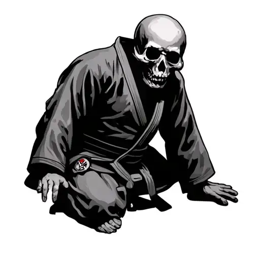 Death Wearing A Jiu Jitsu Gi Standing