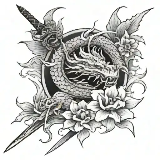 Sword Dragon Flower Blooming