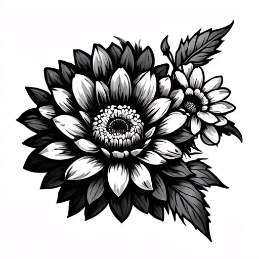 Chrysanthemum And Marigold