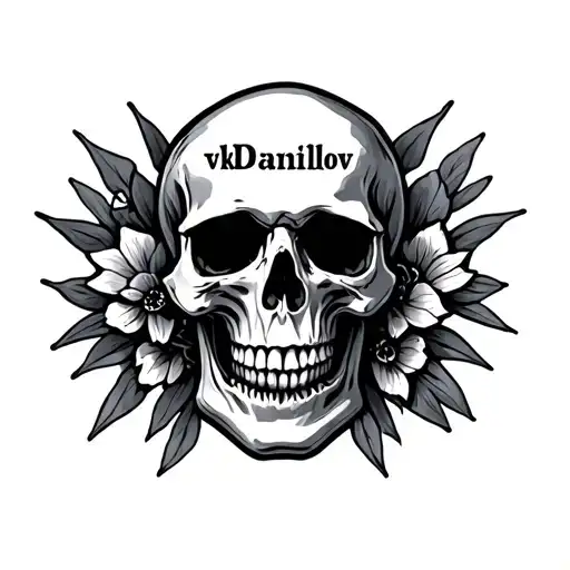 A Skull Wearing Name Vkdanilov